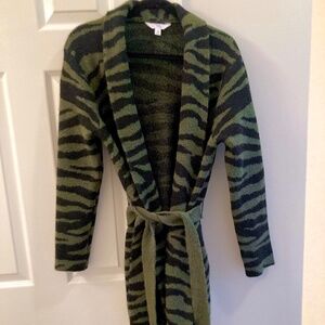 Fuzzy Striped Cardigan